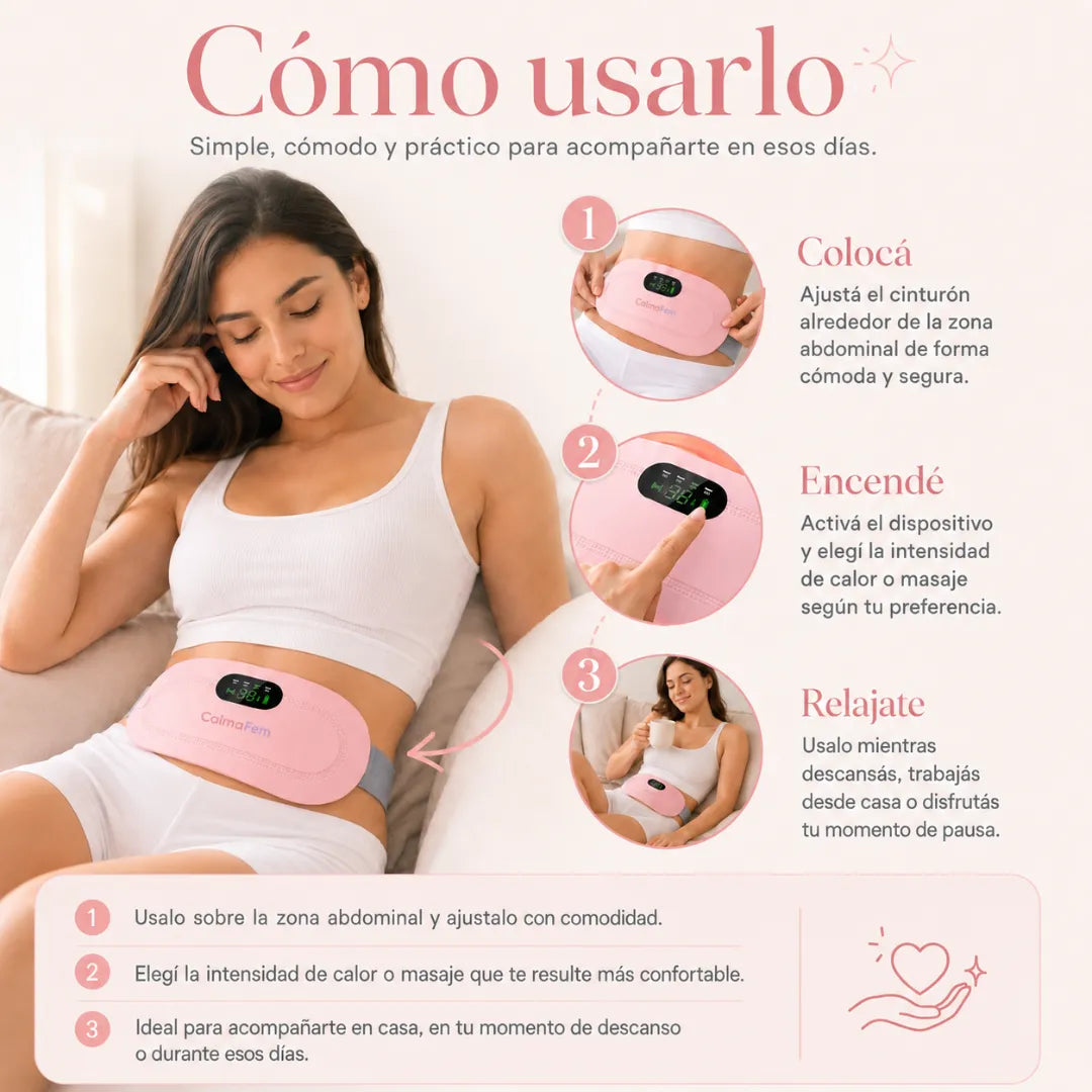 CalmaFem - Cinturón térmico menstrual